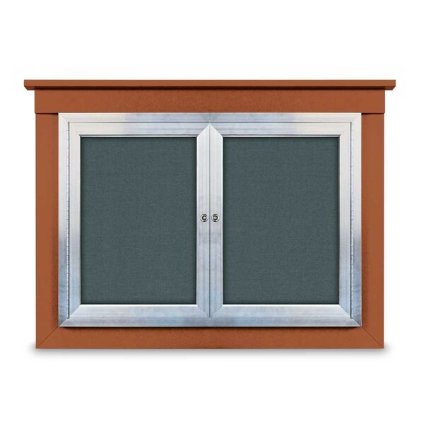 18"x24" 1-Door Enclosed Letterboard, White Vinyl/Lt Oak